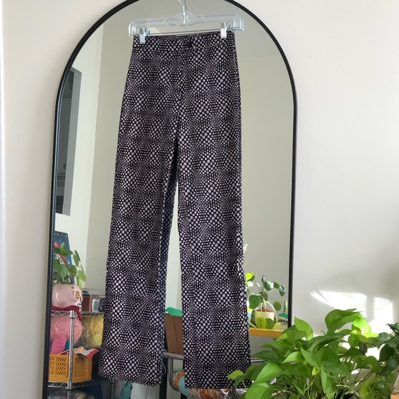 Vintage Purple Funky Polka Dot Graphic Pants - Picture 2 of 8